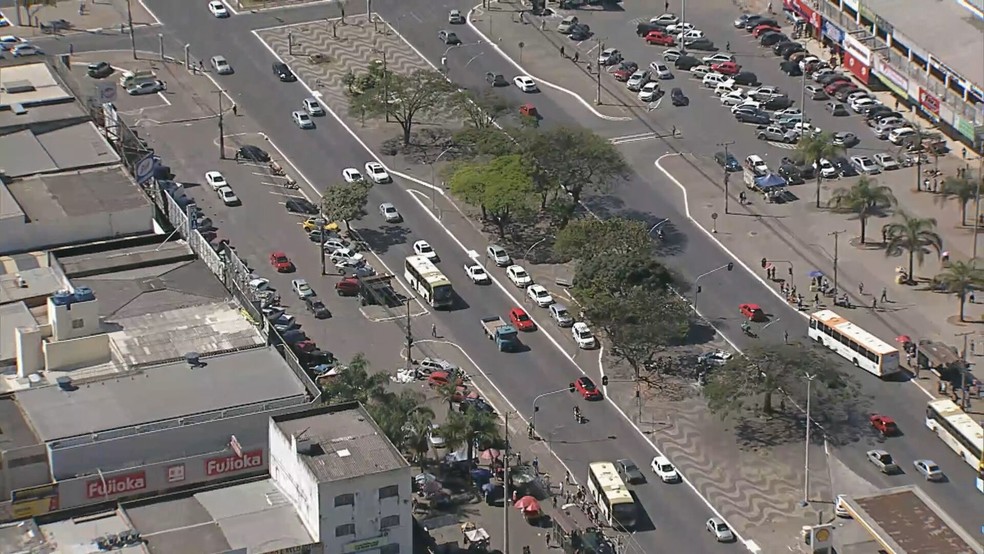 Imagem aérea do centro de Ceilândia, no Distrito Federal