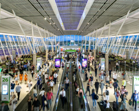 Aeroporto: O número é 0,1% maior do que 2020 e 51% menor que em 2019, quando a pandemia não existia. Foto: Edgard Cesar/Aeroporto de Brasília