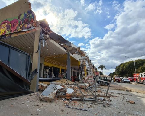 Asa Norte: Edifício tinha dois andares, sendo que todo o primeiro andar ficou destruído. Foto: CBMDF/Divulgação