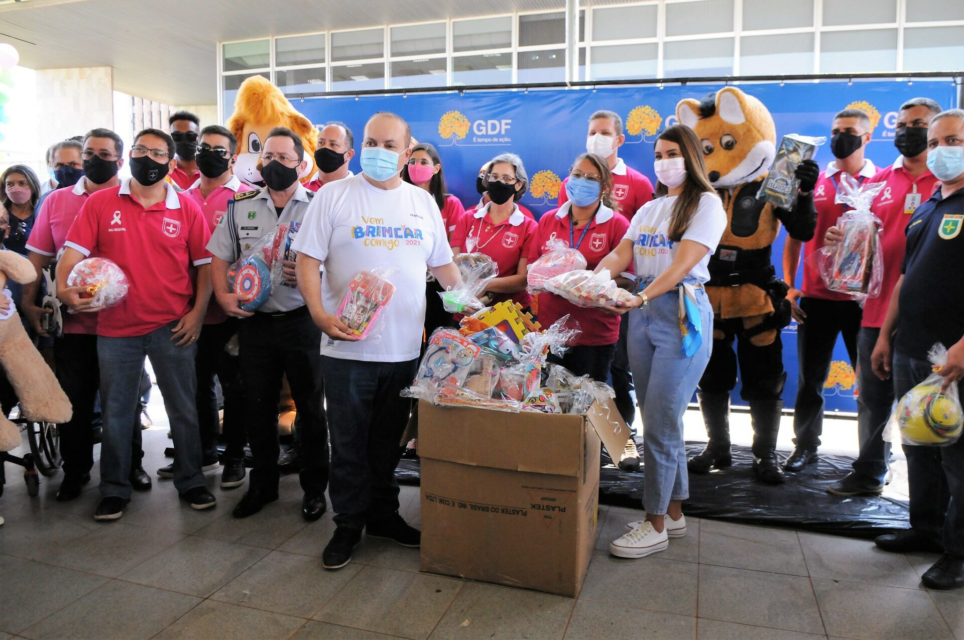 Vem brincar comigo, organizada pela primeira-dama Mayara Noronha, arrecadou itens para doação a crianças em vulnerabilidade social. Foto: Geovana Albuquerque/Agência Brasília