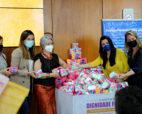 Iniciativa da Sejus segue arrecadando os absorventes para ajudar milhares de mulheres e meninas em situação de vulnerabilidade. Foto: Lucio Bernardo Jr./Agência Brasília