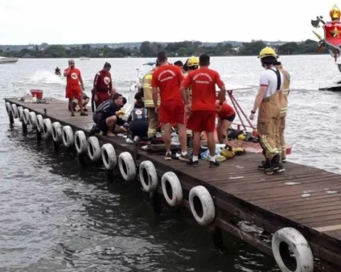 Caso ocorreu no Lago Sul, em frente a um restaurante. Bombeiros tentaram reanimar criança por 50 minutos. Foto: Divulgação/Corpo de Bombeiros