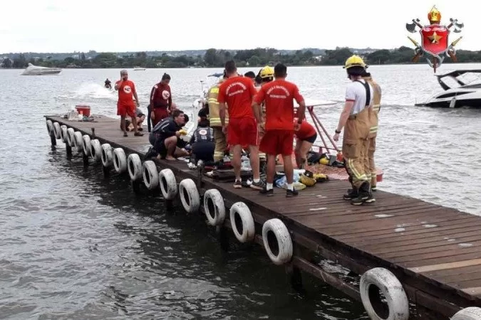 Caso ocorreu no Lago Sul, em frente a um restaurante. Bombeiros tentaram reanimar criança por 50 minutos. Foto: Divulgação/Corpo de Bombeiros