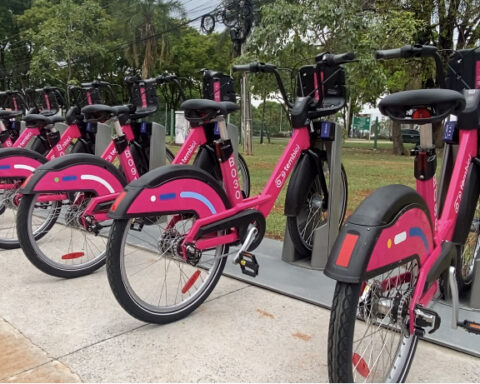 Bicicleta compartilhada: Sistema implantado na capital se expande e atrai cada vez mais pessoas interessadas. Foto: Divulgação/Semob