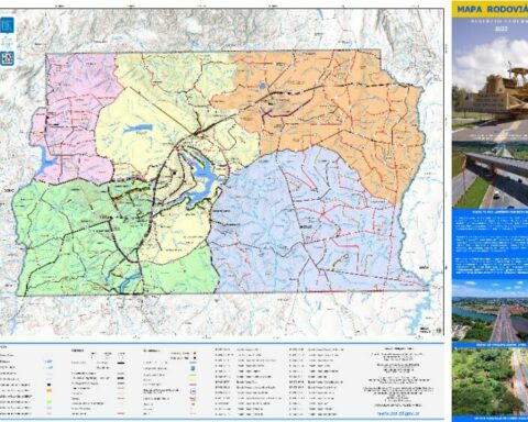 Foram produzidas 60 mil unidades do mapa atualizado, com informações da malha rodoviária do Distrito Federal. Foto: Divulgação/DER-DF