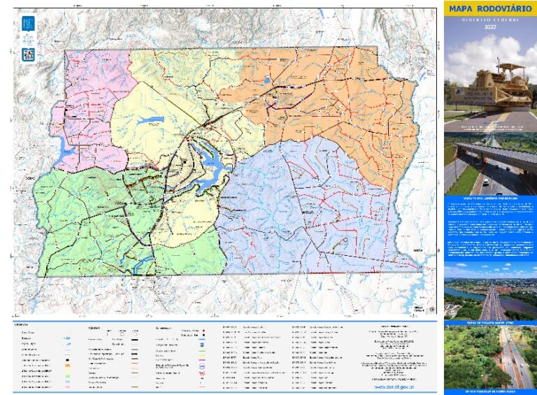 Foram produzidas 60 mil unidades do mapa atualizado, com informações da malha rodoviária do Distrito Federal. Foto: Divulgação/DER-DF