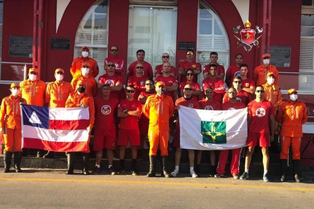 Retirada dos bombeiros do sul do estado ocorre após término das chuvas e fim do risco de novas enchentes. Foto: CBMDF/Divulgação