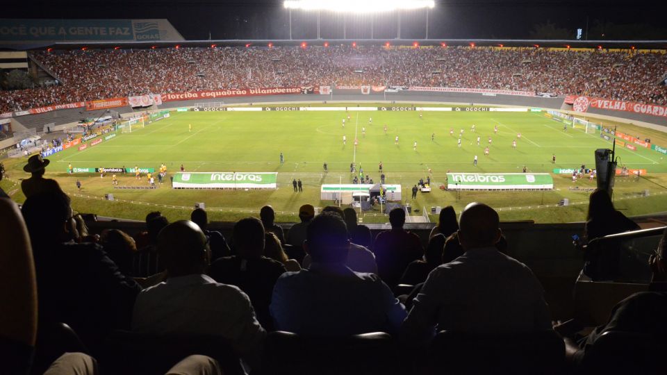 Estádio Serra Dourada recebeu na noite desta quarta-feira (11) o duelo entre Vila Nova x Fluminense. Foto: Seel