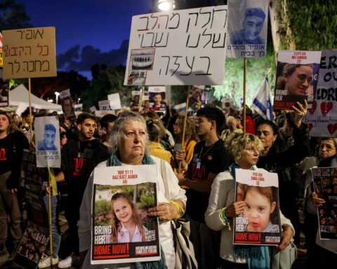 Manifestação de familiares de reféns em Israel