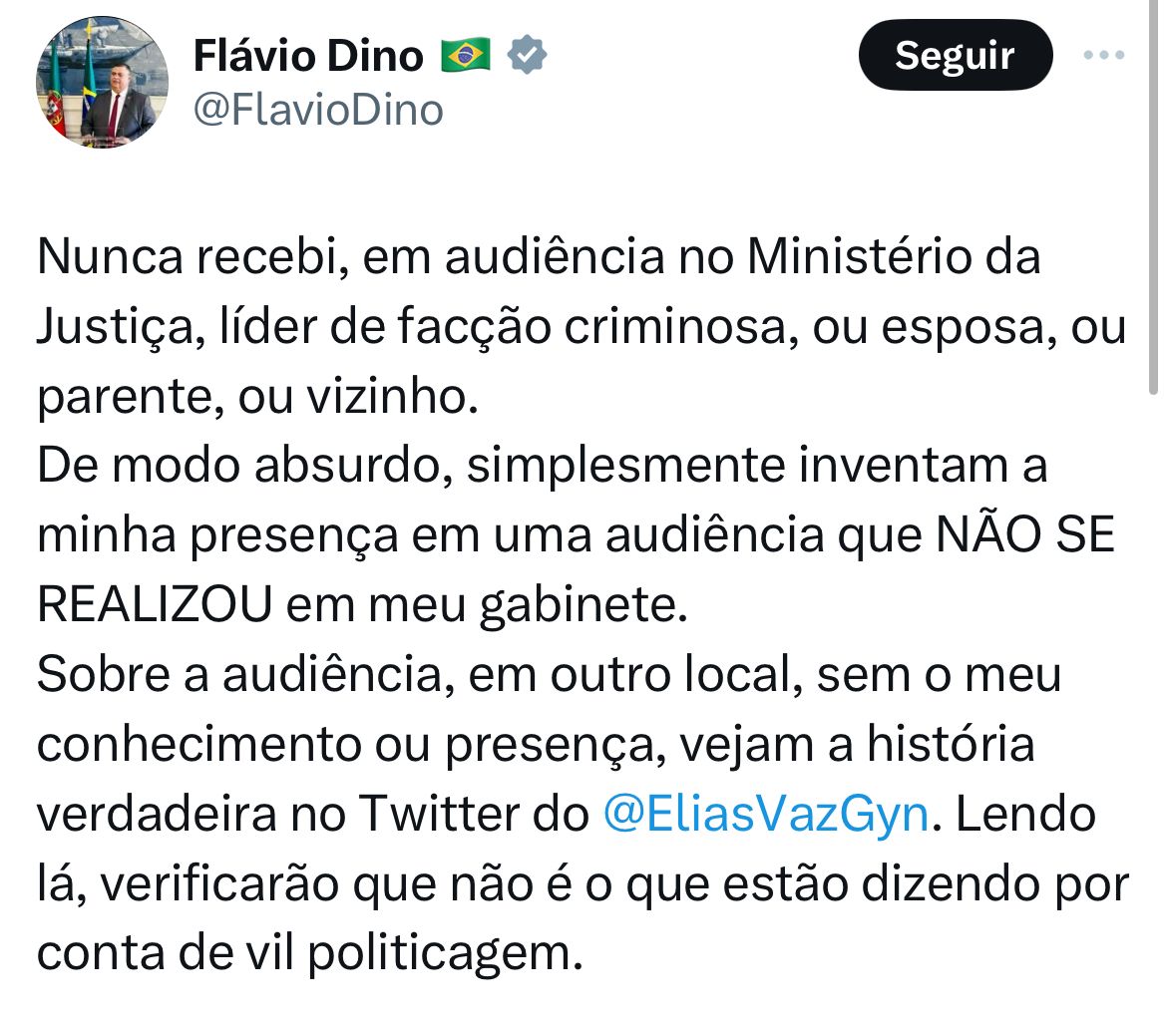 Flávio Dino se pronuncia