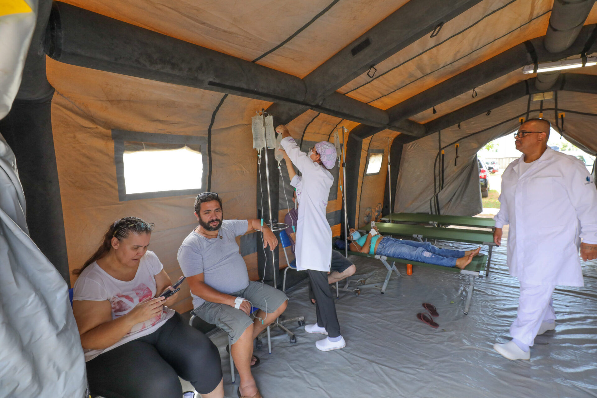 Tenda de hidratação no DF