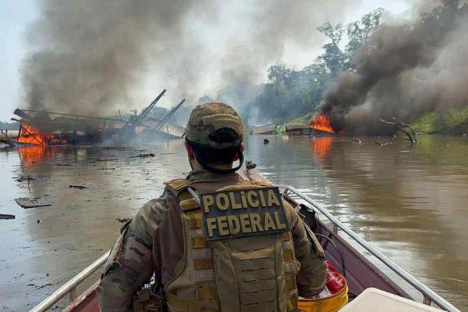 PF em combate na Amazônia